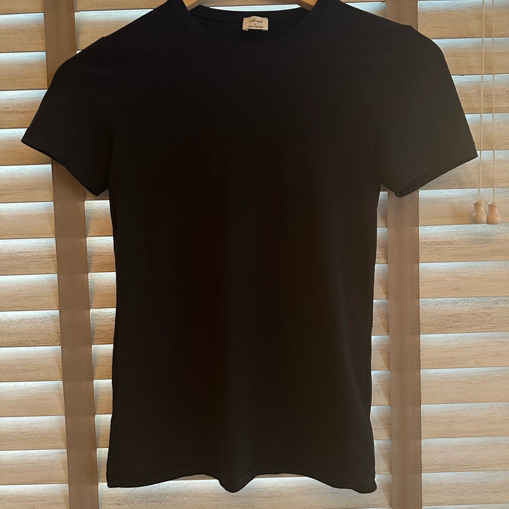 Wilfred Emmer Black Crew Neck T-Shirt